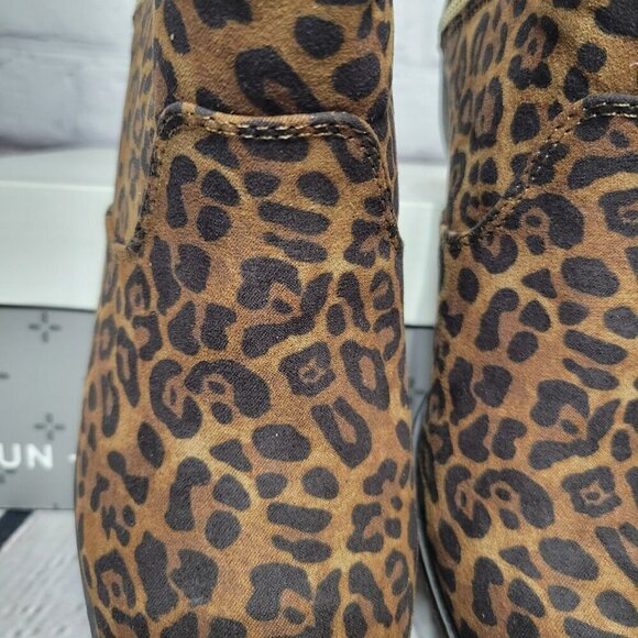 Sun + Stone Abby Double Zip Booties- Leopard - Picture 3 of 8